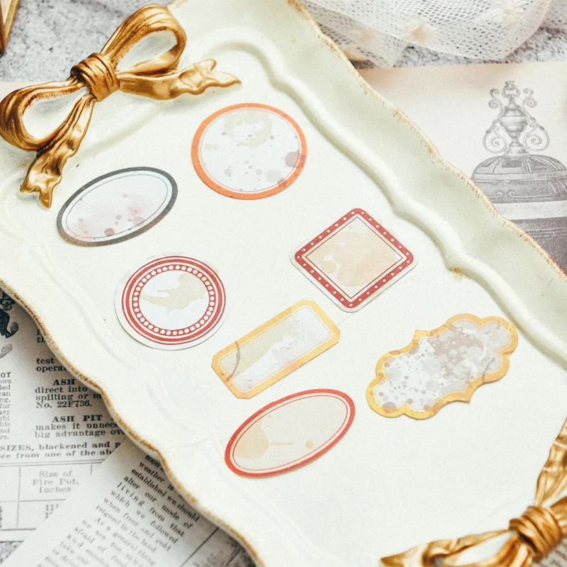 Винтажные наклейки в виде кофейной рамы 38 шт./лот антикварные для дневника