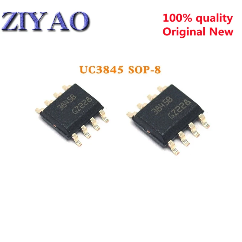 Новый и оригинальный чипсет IC UC3845 SOP-8 UC3845B 3845B 3845A 3845 SOP8 SMD, 10 шт.