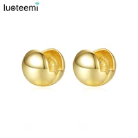 luoteemi gold color little small round hoop earring for women cute punk unusual 2022 new trendy female boucle oreille femme gift