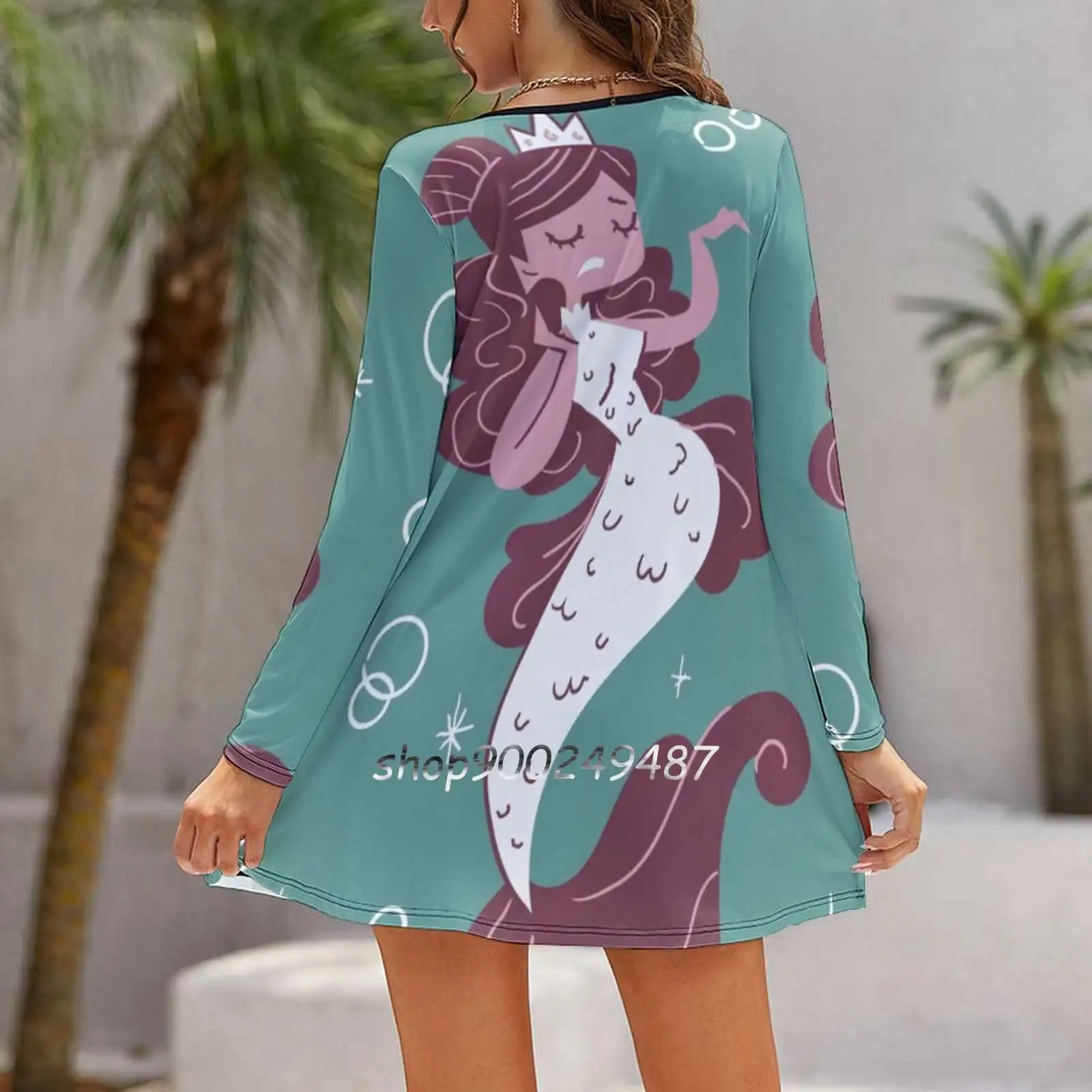 Платье-Русалка Женское ТРАПЕЦИЕВИДНОЕ приталенное милое платье принцессы с