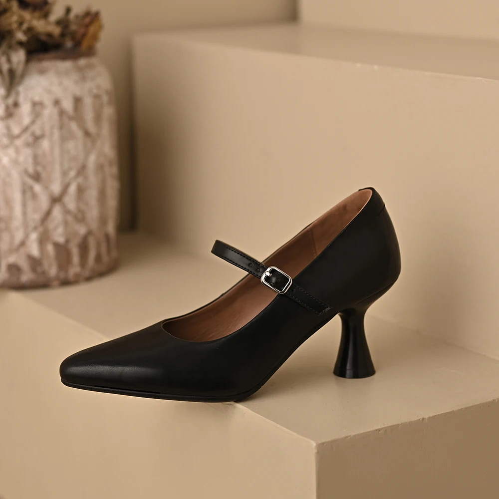 Cialisa Women Pumps New Arrival Spring 2023 Fashion Party Dress Elegant Buckle Strap High Heels Shoes Ladies Footwear 40 Yellow