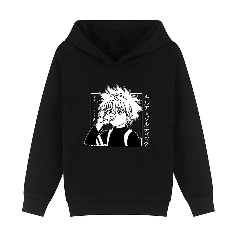 

Cute Boys Hoodies Hunter X Hunter Boy Girl Pullovers Hoodies Sweatshirts Killua Zoldyck Hisoka 90s Anime Hoody Streetwear Tops