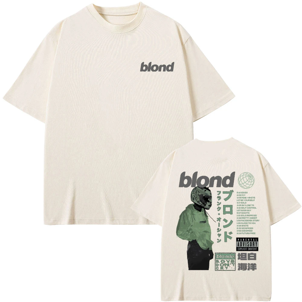 Мужские повседневные футболки из чистого хлопка рэпер Фрэнк двухсторонний принт