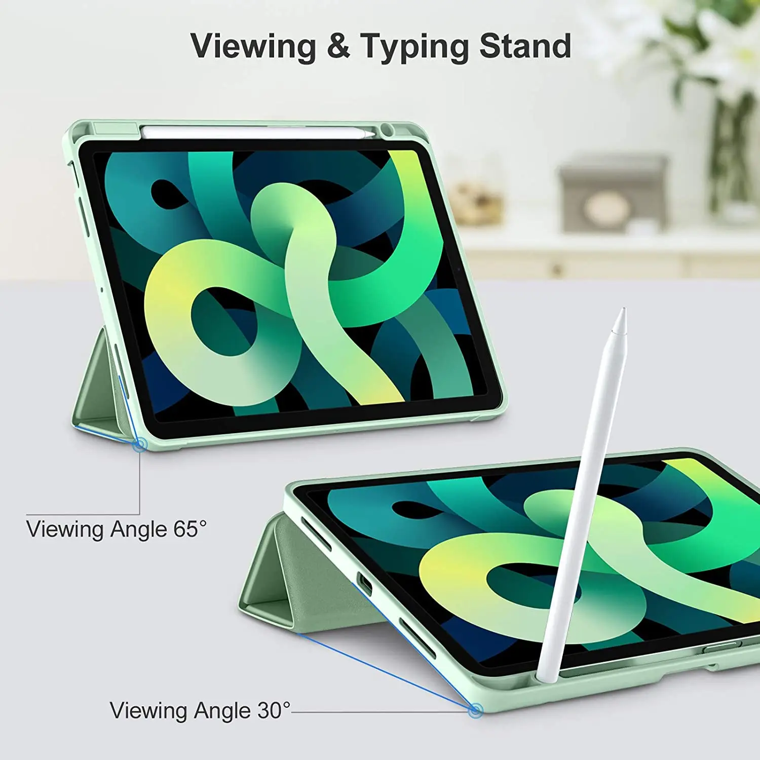 Силиконовый смарт-чехол для iPad Air 4 10 9 дюйма с зарядным держателем стилуса |