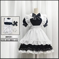 japanese maid dress black and white little devil girl lolita maid outfit everyday little cook woman anime cosplay costume