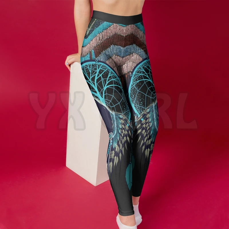 YX GIRL Women's For Girl Native Life Tree 3D Printed Leggings Sexy Elastic Female Skinny Leggings Gothic Yoga Leggings