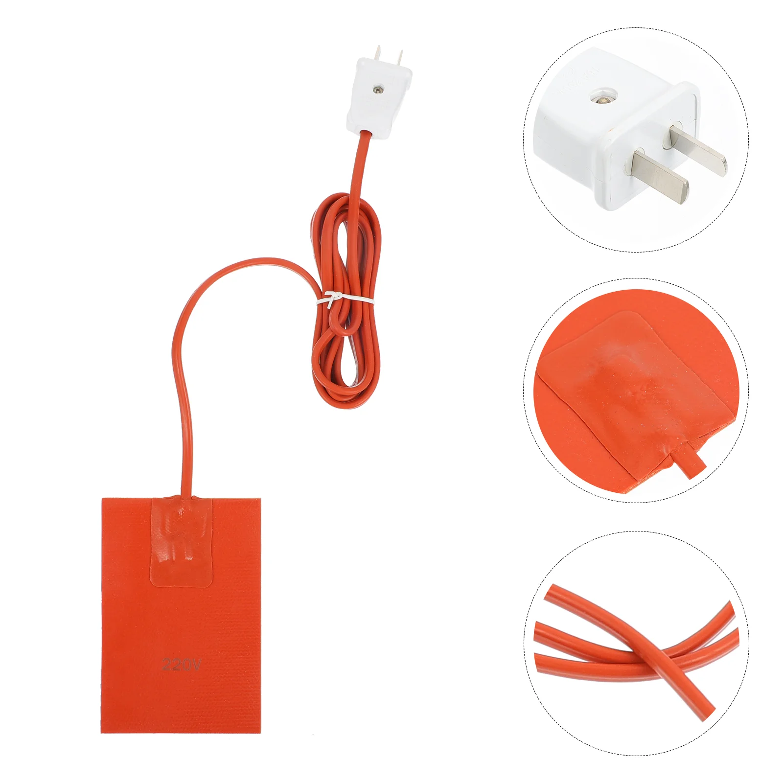 

Heater Engine Block Oil Pan Pad Self-adhesive Silicone Rubber Heating Plate Hydraulic Fluid Reservoir Car