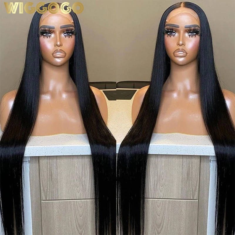 Wiggogo Straight Lace Front Human Hair Wigs 13X4 Transparent Lace Frontal Wig Human Hair For Women Hd 5X5 Lace Closure Wigs