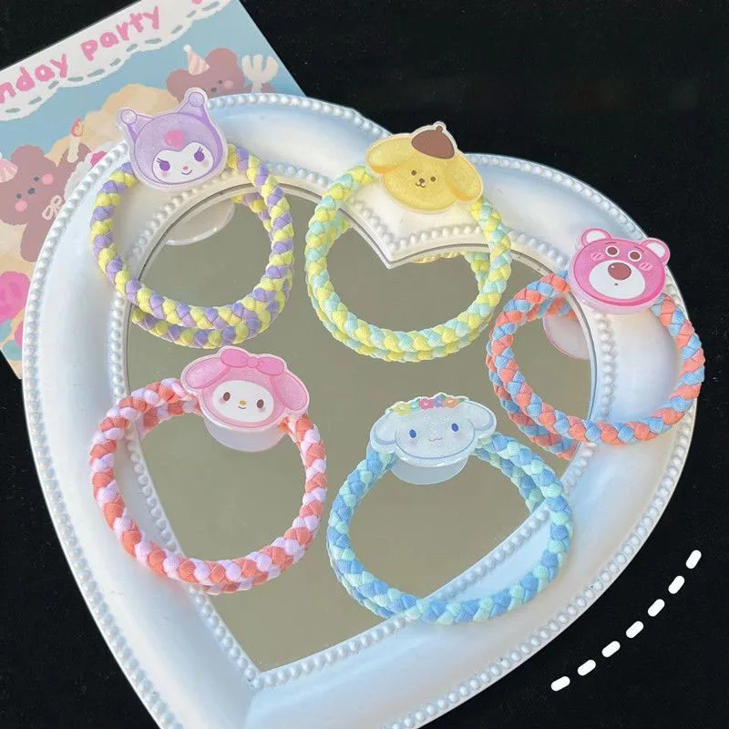 

Kawaii Sanrio Hair Band Cute Kuromi My Melody Cinnamoroll Cartoon Girl Heart Hair Cord Headwear Toy for Girls Gift