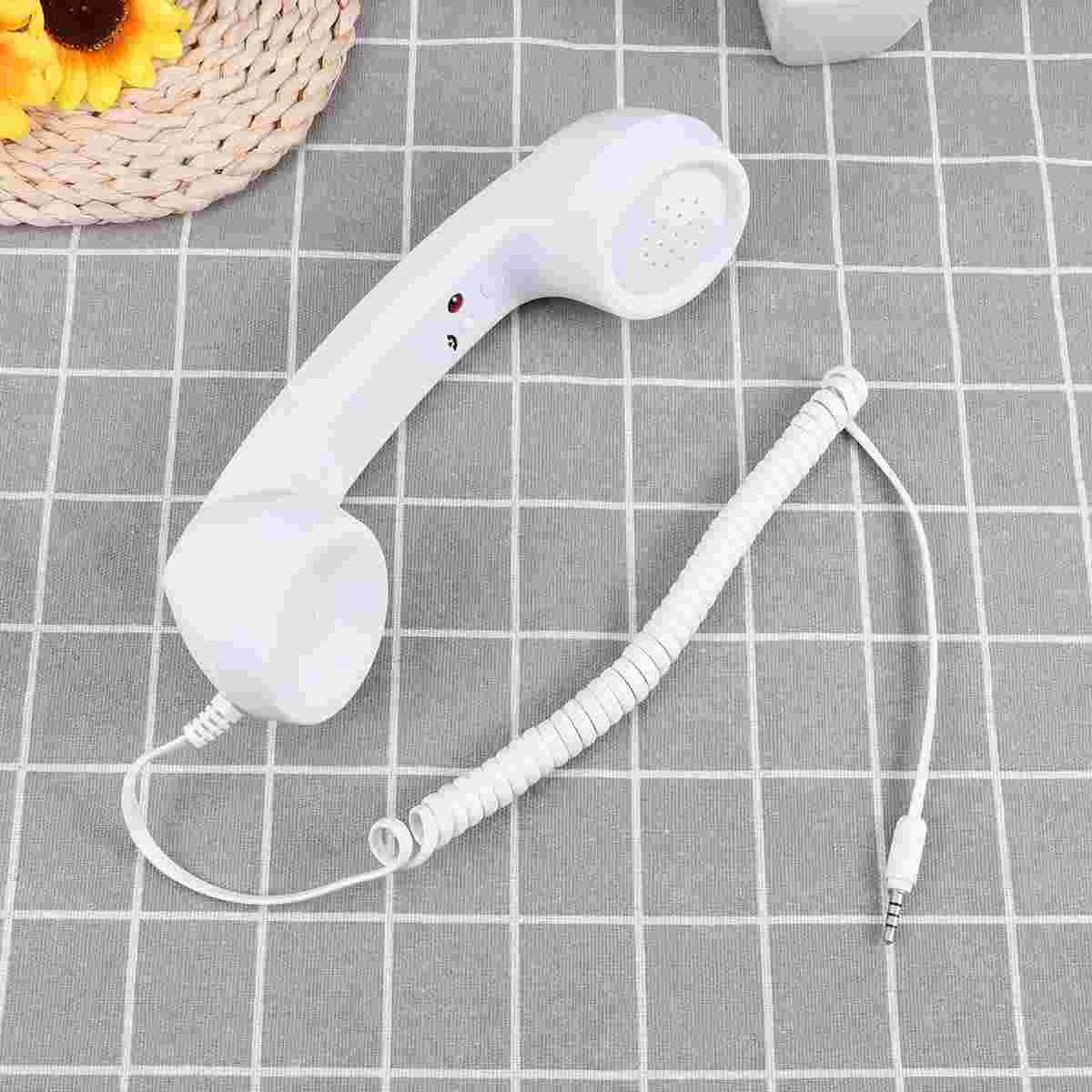 

Handset Cell Retro Receiver Telephone Tone Adjustable Classic Radiation Proof Old Handsets Microphone School Mobile Vintage
