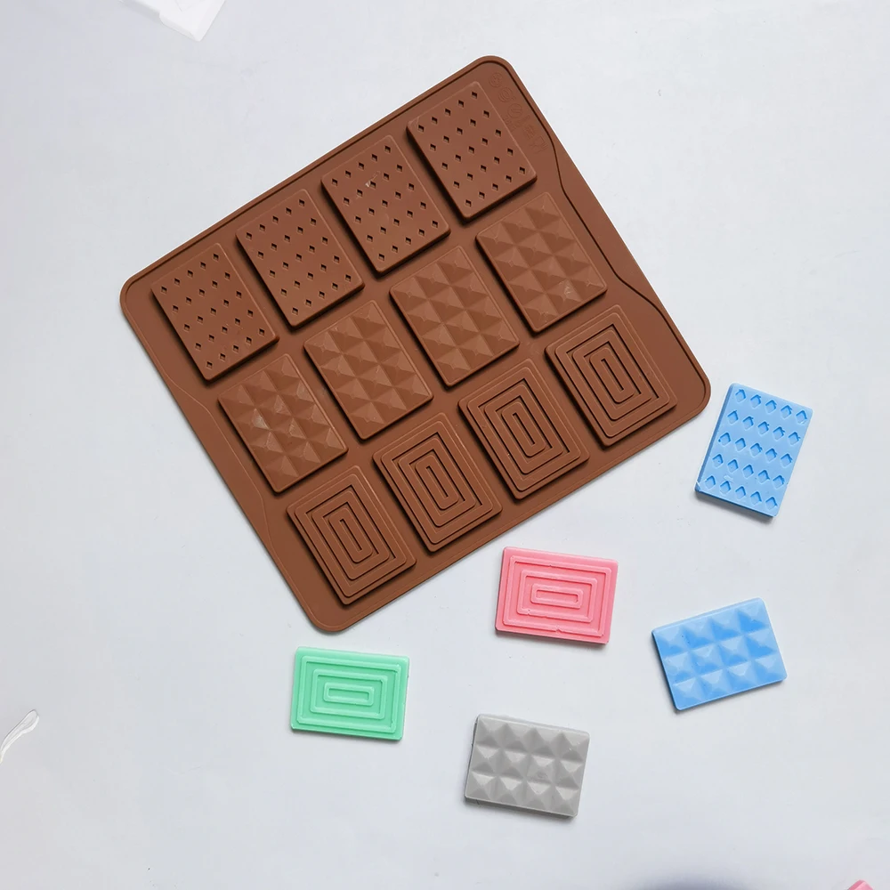 

Silicone Chocolate Bar Mold Rectangle Break Apart Chocolate Molds Candy Maker Tray Wax Melt Baking Mould