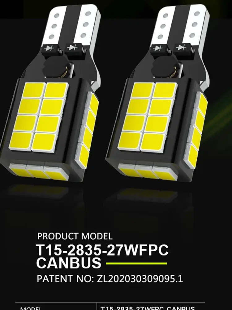 

Фабрика JiaChi, 100 шт., автомобильные светодиодные лампы T15, указатель заднего хода, парковочное резервное копирование 2835SMD Canbus