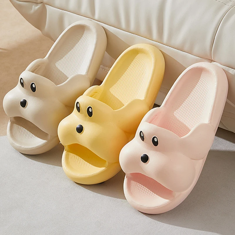 Novetly Cute Puppy Women Slippers Soft Non-Slip Sandals Indoor Bathroom Couple Men Slides Fashion Leisure Woman Shoes 2023 New