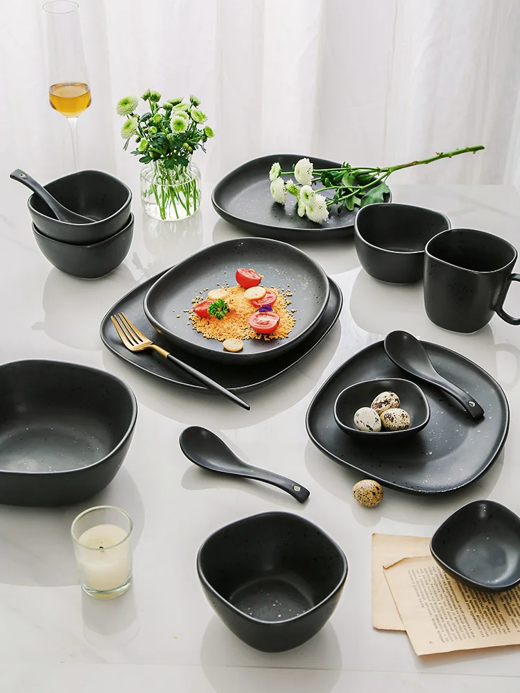 Бытовые столовые приборы чаша столовая посуда однотонная тарелка в