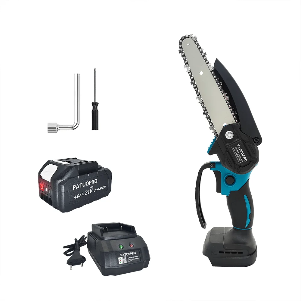 PATUOPRO 6-дюймовая мини-беспроводная электрическая цепная пила