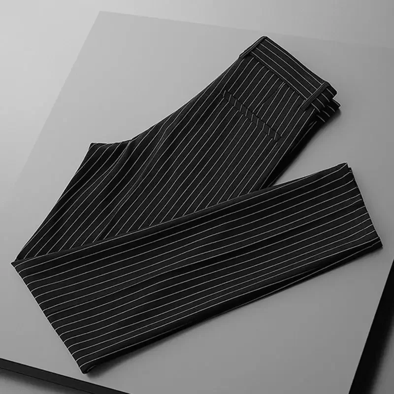 Фото Мужские брюки до щиколотки ICOOL White Nine Point в полоску №3