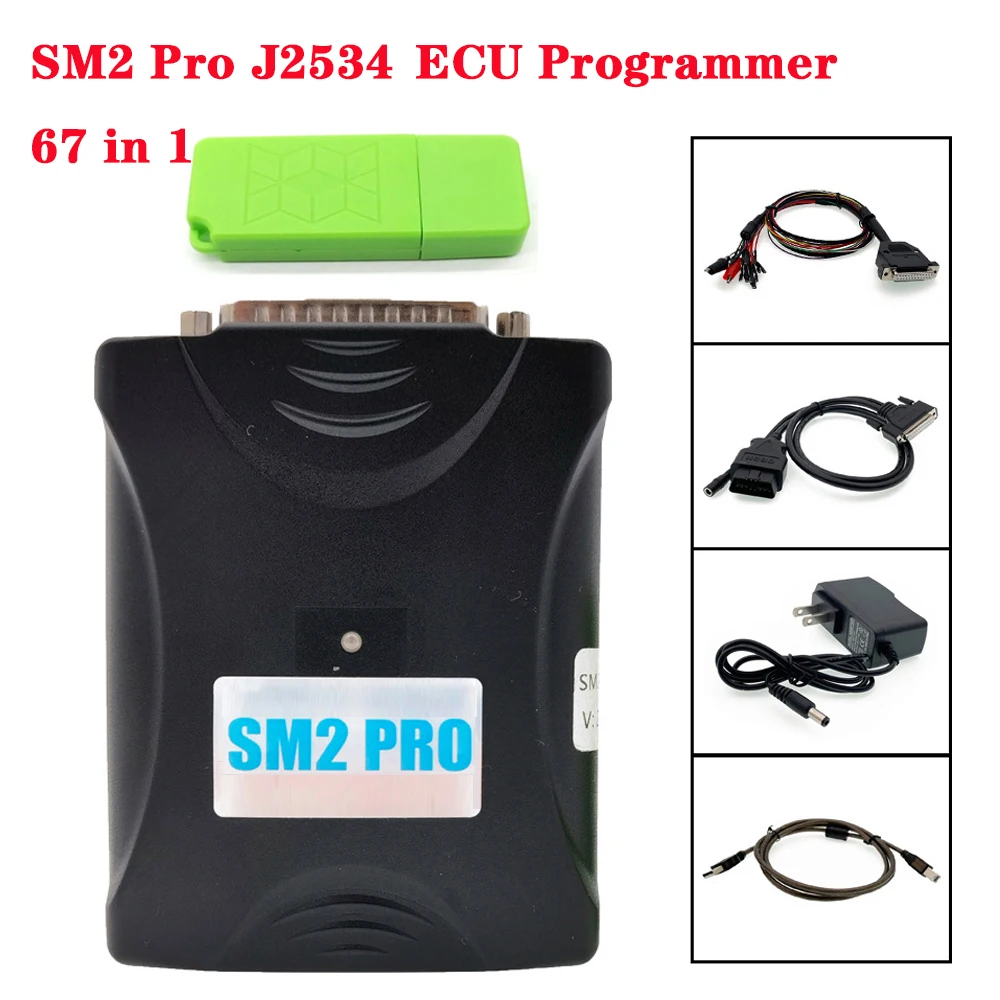 

Программатор ECU SM2 Pro J2534VCI, инструмент для чтения и записи данных, скамейка OBD 67 в 1, инженер для автомобиля с ключом