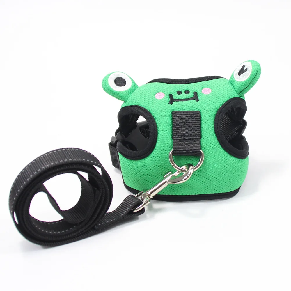 

Dog Vest Pet Frog Leash Pet Net Breathable Puppy Chest Back Telescopic Dog Walking Dog Leash Pet Seat Belt Pet Supplies