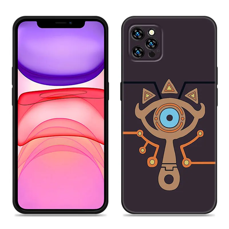 Черный силиконовый чехол Z-Zeldas для Apple iPhone 12 13 Mini 11 14 15 Pro Max 7 8 Plus X XR XS SE 2020 2022