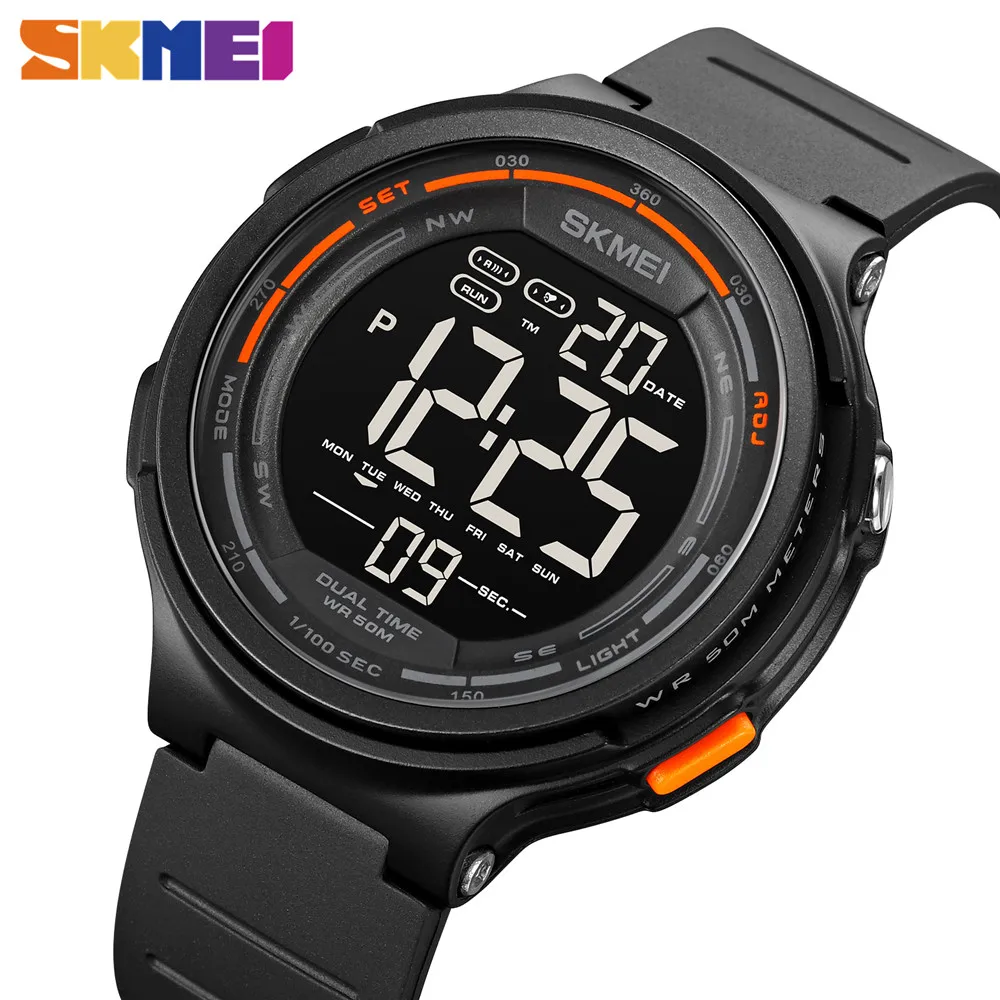 SKMEI Creative LED Electronic Sport Watches Count Down Stopwatch Clock 5Bar Waterproof Men Wristwatch montre homme Watch 1841