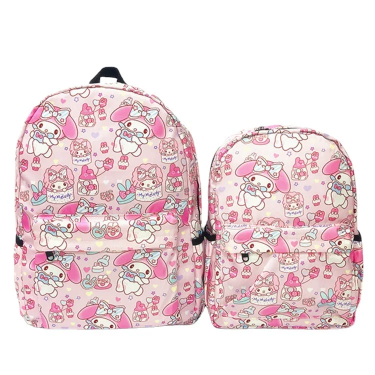 

Kawaii Sanrio Мультфильм My Melodylittle Twin Sta My Melody студенческий школьный портфель легкий водонепроницаемый тканевый рюкзак с принтом в подарок