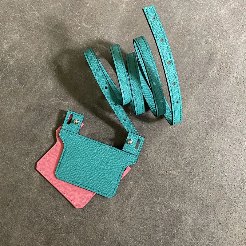 Transformation H bag Constace Slim diagonal bag strap first layer cowhide epsom elephant gray leather shoulder strap