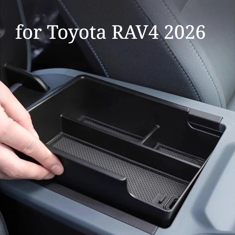 Фото Для Toyota RAV4 2026: Скрытый органайзер-лоток для подлокотника, вставка в центральную консоль, детали для модернизации интерьера №2