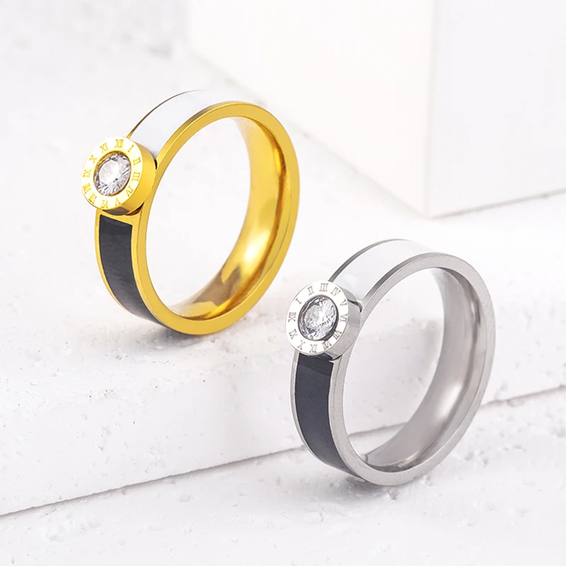 Кольца XQNI с римскими цифрами для мужчин и женщин кольца из нержавеющей стали