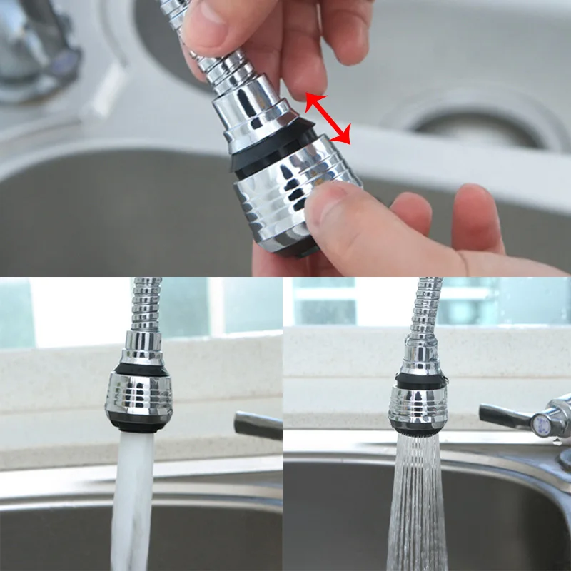 Kitchen Faucet Aerator 2 Modes 360 Rotatable Bubbler High Pressure Nozzle Tap Adapter Bathroom Sink Spray Turbo Faucet Connector