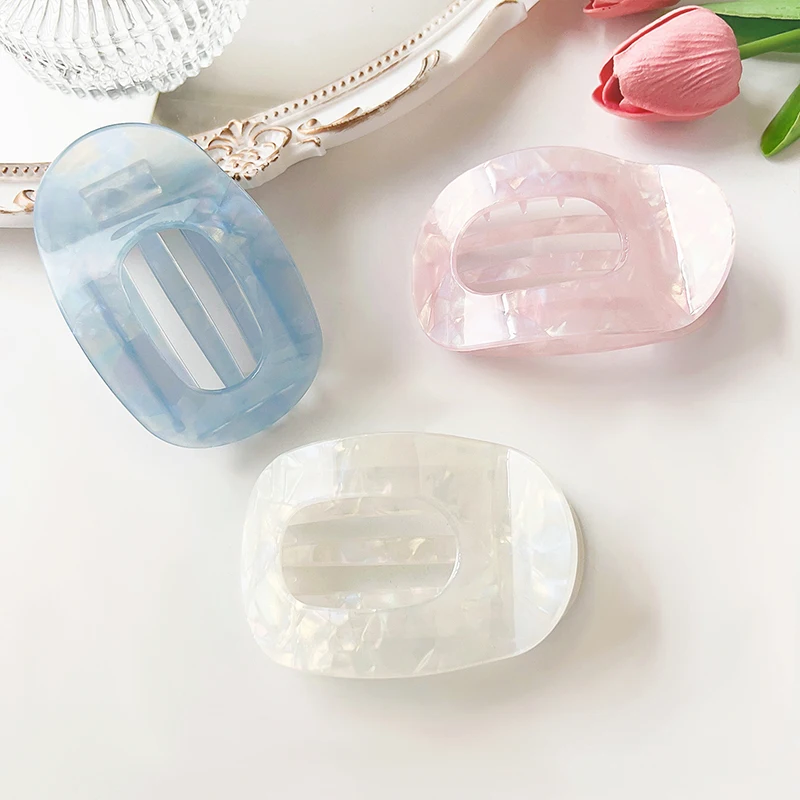 Модная Темпераментная Женская Плоская Круглая шпилька для волос Удобная