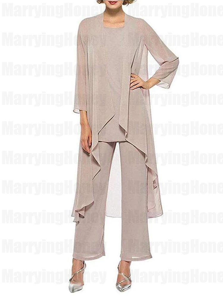 

Женские шифоновые брючные костюмы из 3 предметов наряд для матери невесты для свадебной вечеринки вечернее платье