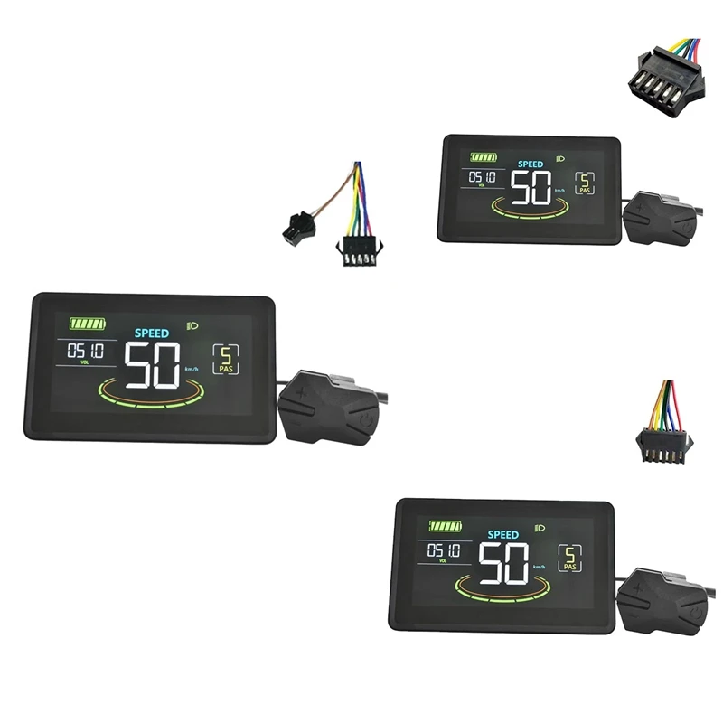 ЖК-дисплей H6C для электровелосипеда цветной экран скутера с USB UART 24-60 в