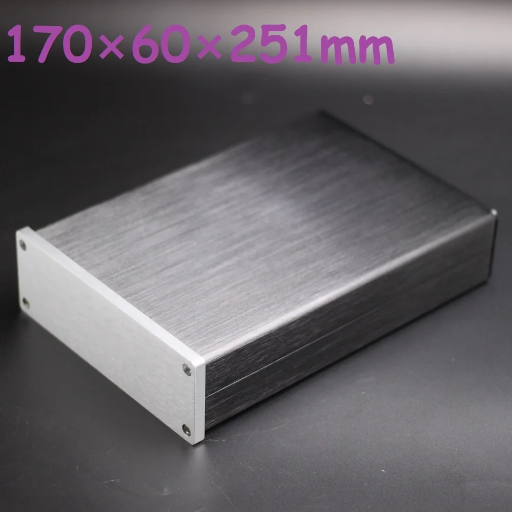 

W172 H60 D251 DAC Anodized Amplifier Aluminum Chassis Power Supply DIY Case Headphone Amp Housing Preamp Enclosure PSU Hi End