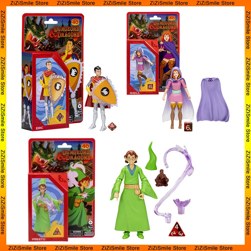 

Original 6inch Dungeons & Dragon Cartoon Classics Prestos Sheila Eric 80s Cartoon Action Figure Collection Model Toy Kids Gift