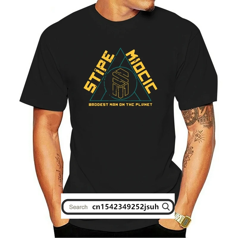 Stipe miocicharajuku streetwear camisa ment stipe miocic fighter legacy t da marinha para homens