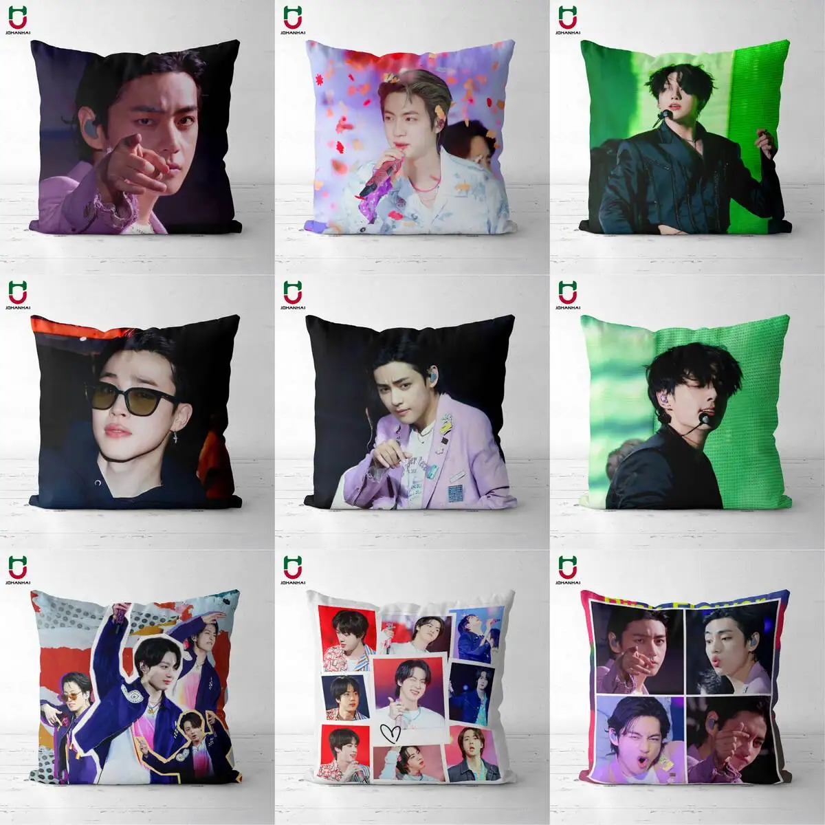 

Kpop Cushion Kpop Pillowcase Plush pillowcase Version DIY 115 Cushion Cover Square Poszewka 40x40CM 45x45CM