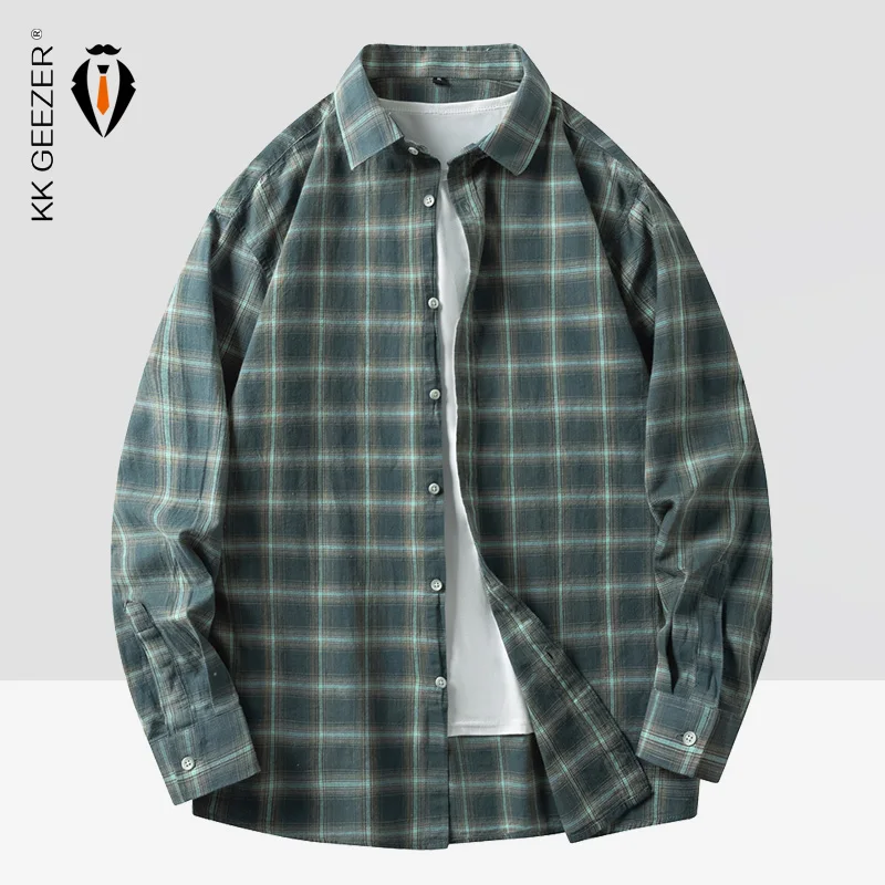 Мужская клетчатая рубашка оверсайз