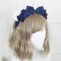 lovely sweet hair hoop anime maid cosplay headband lolita lace flower headwear hair accessory hand made for girls gift 2022
