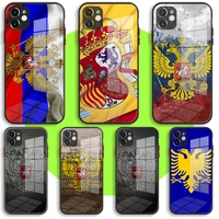 liquid glass case for iphone 13 11 12 mini pro max xs xr x 7 8 6 plus se2 silicone cover armenia albania russia flag emblem