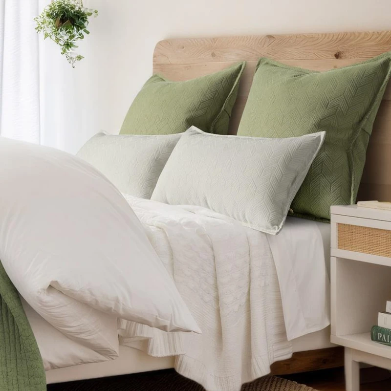 Чехол для подушки со стрелкой 60x60 см 45x45 размер на выбор мягкий синель оливковый