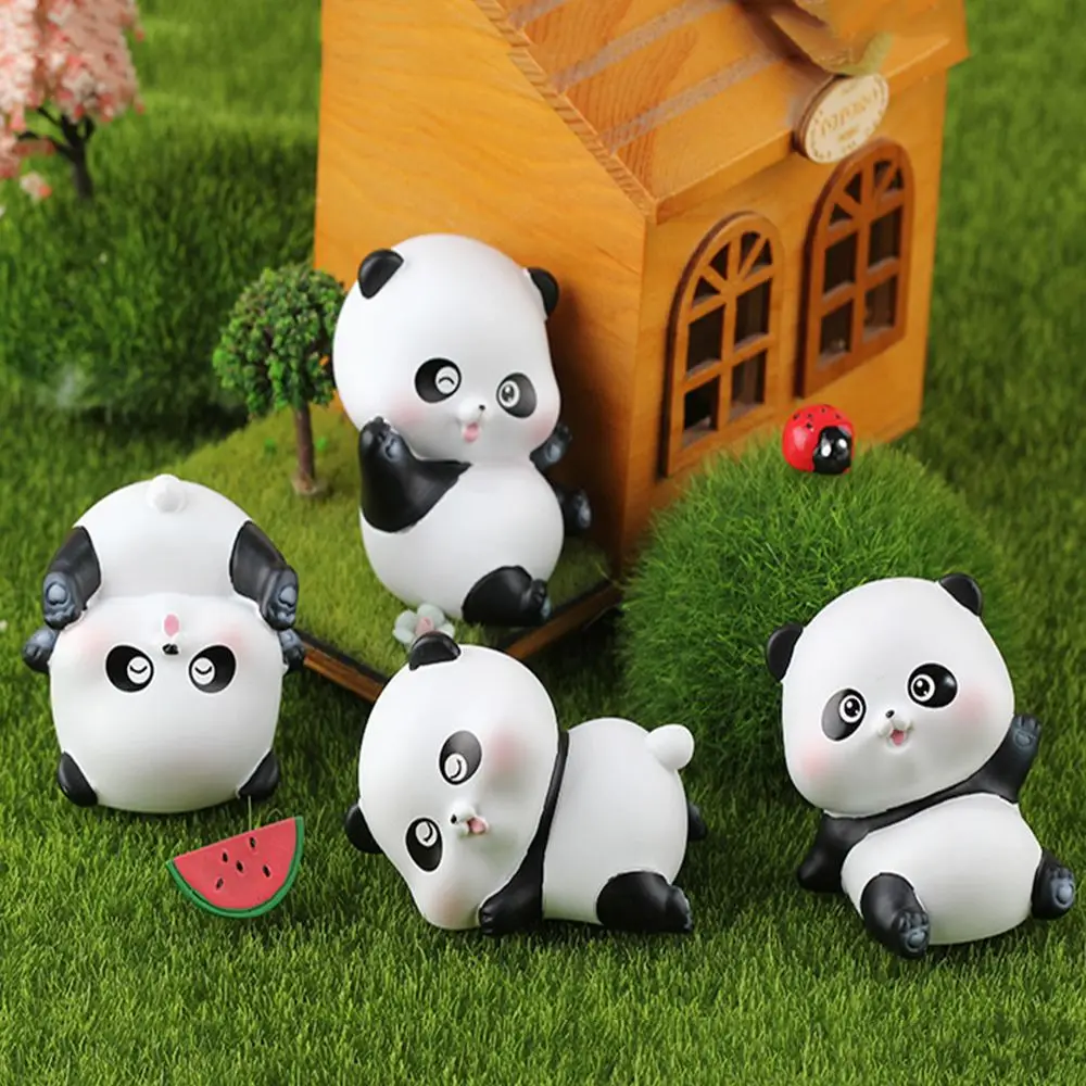 

Decoration Micro Landscape Garden Decor Garden Animal Outdoor Lovely Panda Figures Resin Decoration Resin Crafts