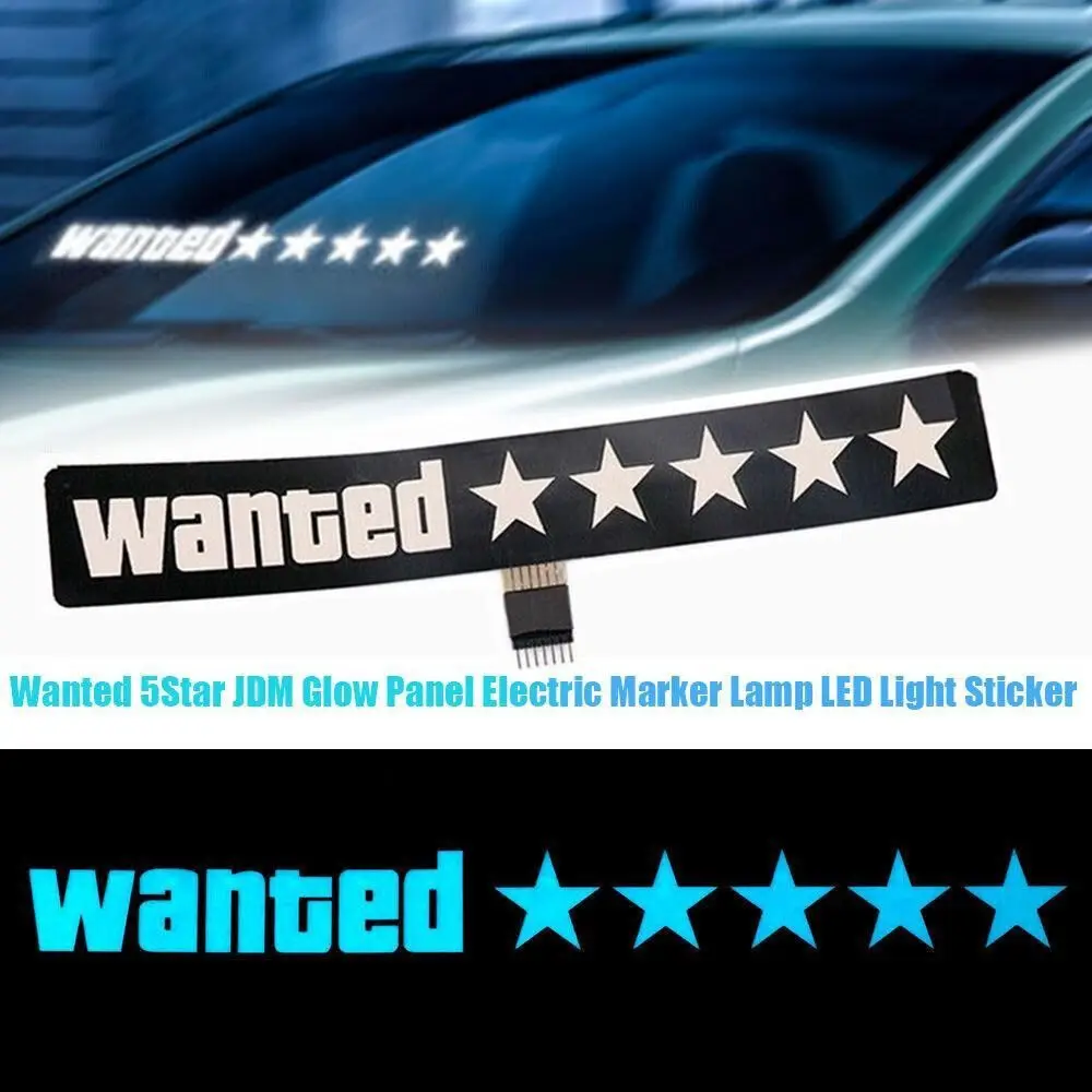 

Safety Auto Moto Decals Decoration Sticker Windshield Electric LED Car Window Sticker