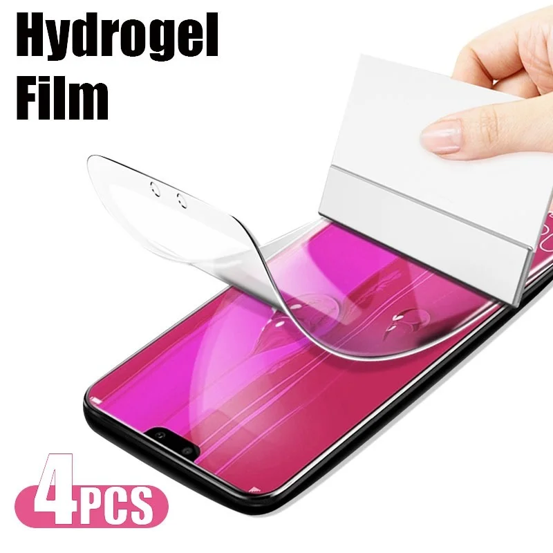 

4PCS Curved Hydrogel Film for Huawei P30 P40 P20 P50 Lite Pro Screen Protector for Huawei Mate 20 40 30 Pro Lite Film