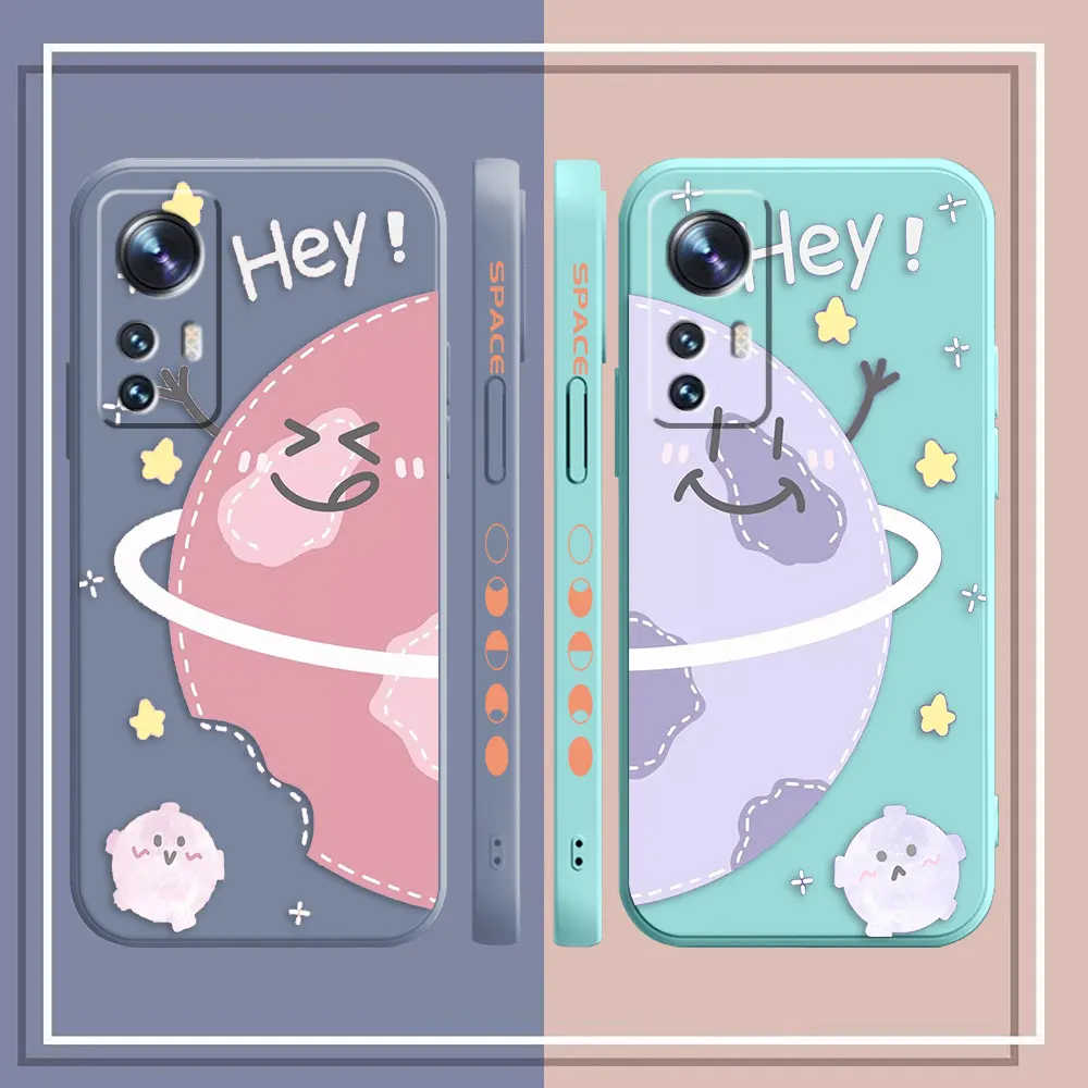 Phone Case For Xiaomi 13 12 12T 12S 11 11T 10 10S 9 8 Pro Ultra Lite Colour Case Cover Funda Cqoue Shell Hey Cartoon Earth Star