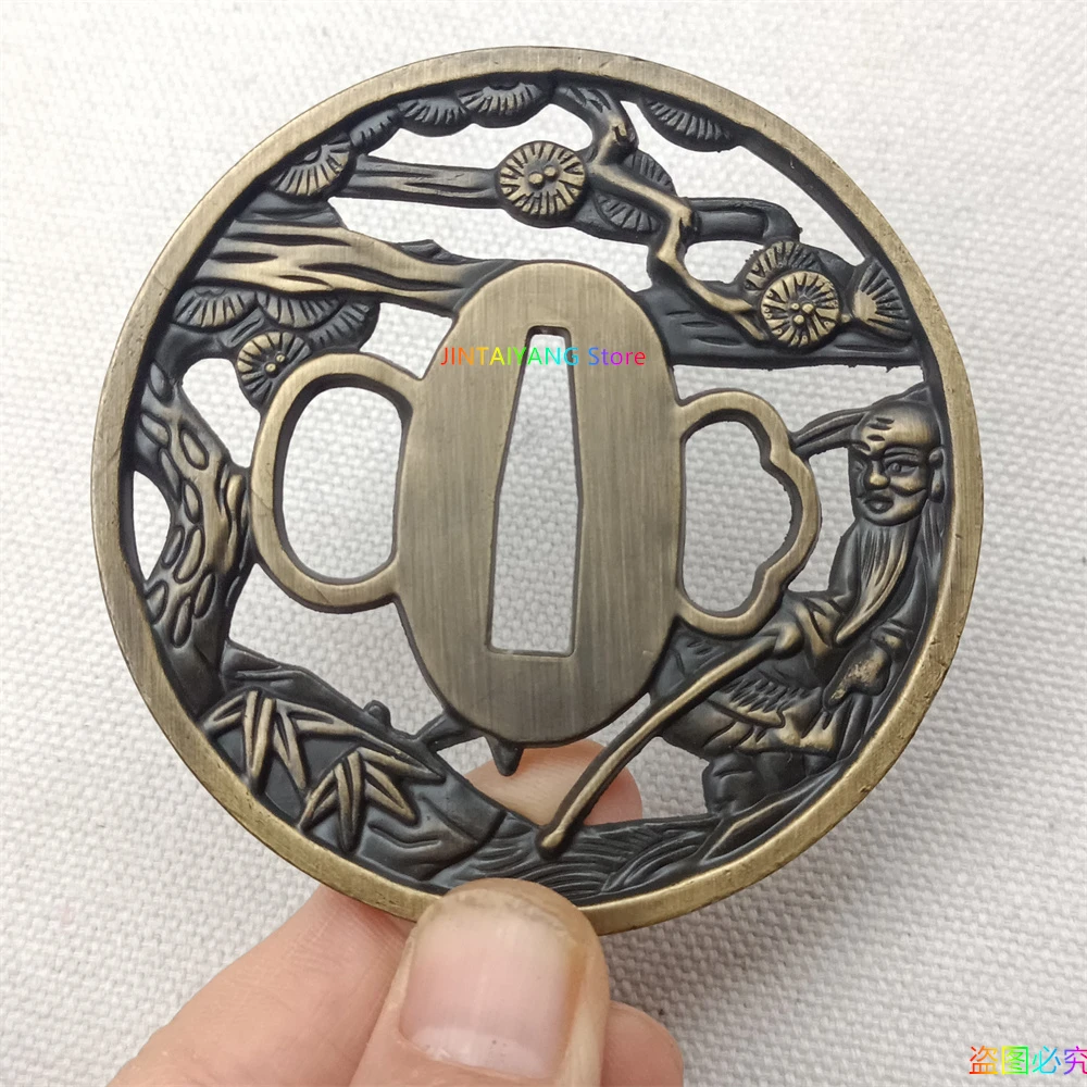Хорошая защита Tsuba из сплава для японского меча самурая катана нож поручня резная