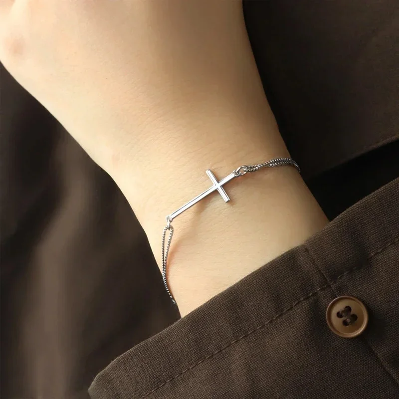 Модный новый двухслойный футуристический ручной крест летний минималистичный