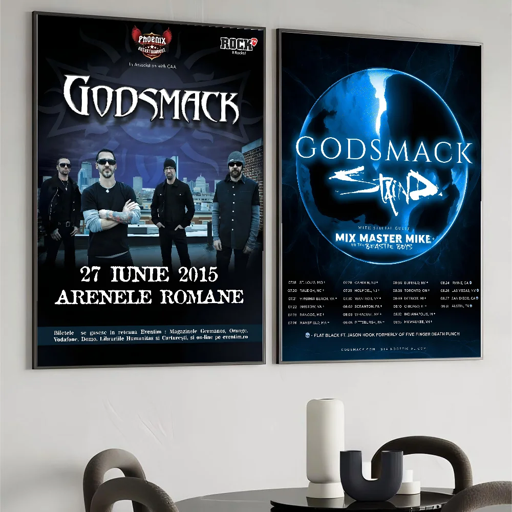 G-Godsmack Music Poster Paper Print Home Living Room Bedroom Entrance Bar Restaurant Cafe Art Painting Decoration