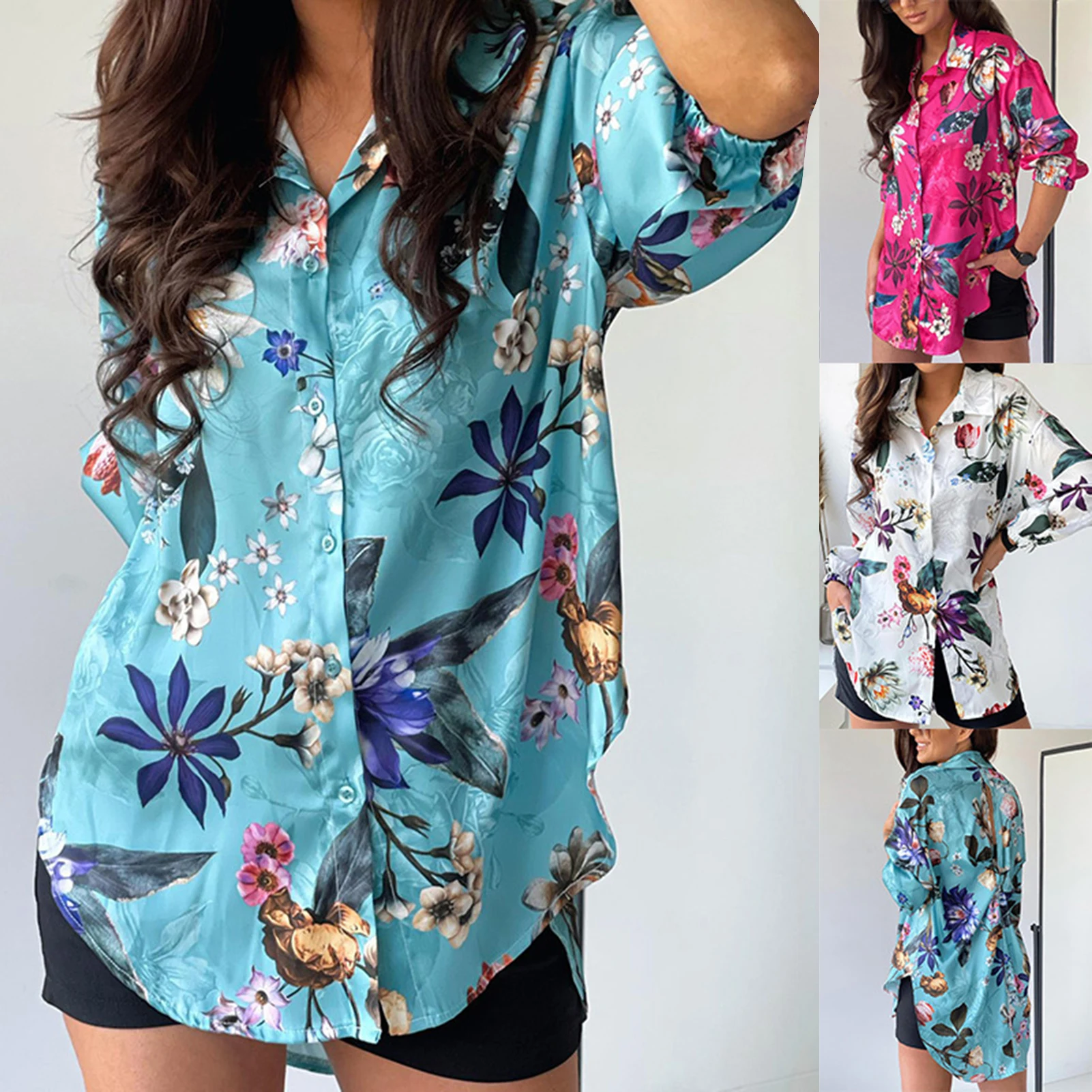 

Women Geometric Diamond Gradient Print Shirt 2022 Summer Beach Vintage Blouse Female Fashion Loose Bohemia Short Sleeve Tops