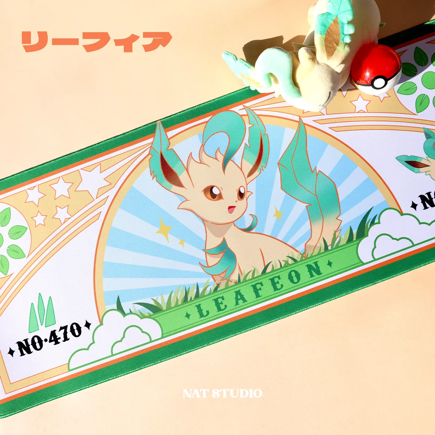 Большой игровой коврик для мыши Pokémon Umbreon Espeon Leafeon в стиле ар-деко, противоскользящий, для геймеров и офиса (art.: 3920dafe7cdbe) - 3920dafe7cdbe