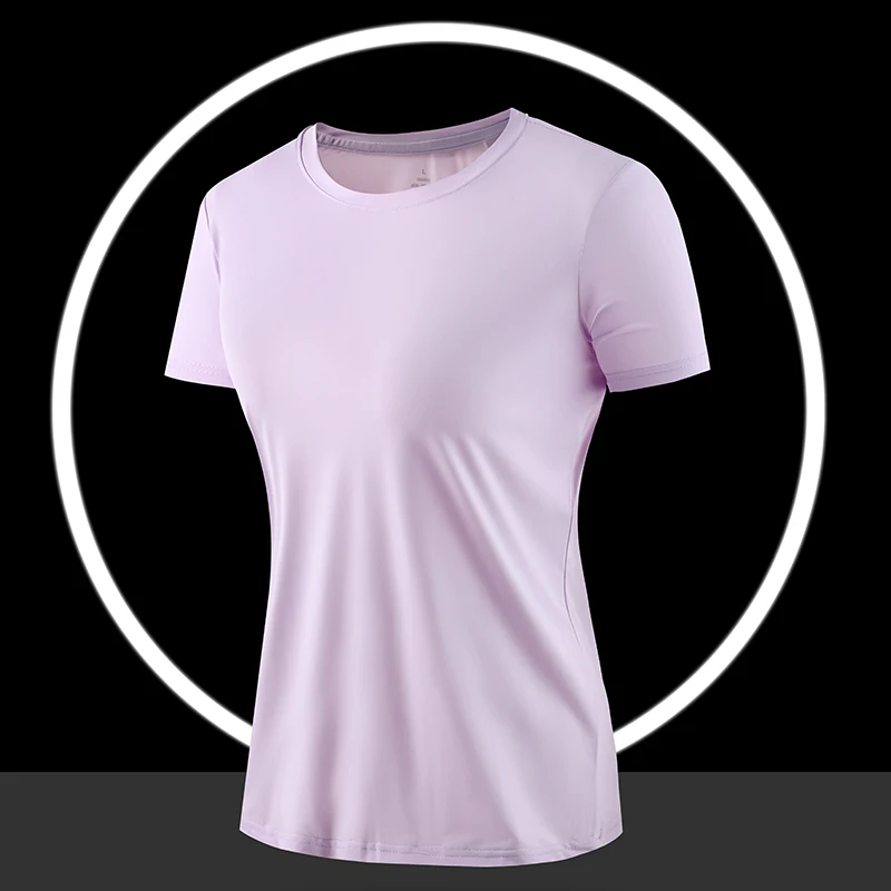 Женская футболка из вискозы с круглым вырезом и коротким рукавом